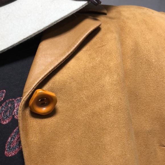 Vintage Leather Trench Coat By LedaSpain SzS-MP - Picture 4 of 12